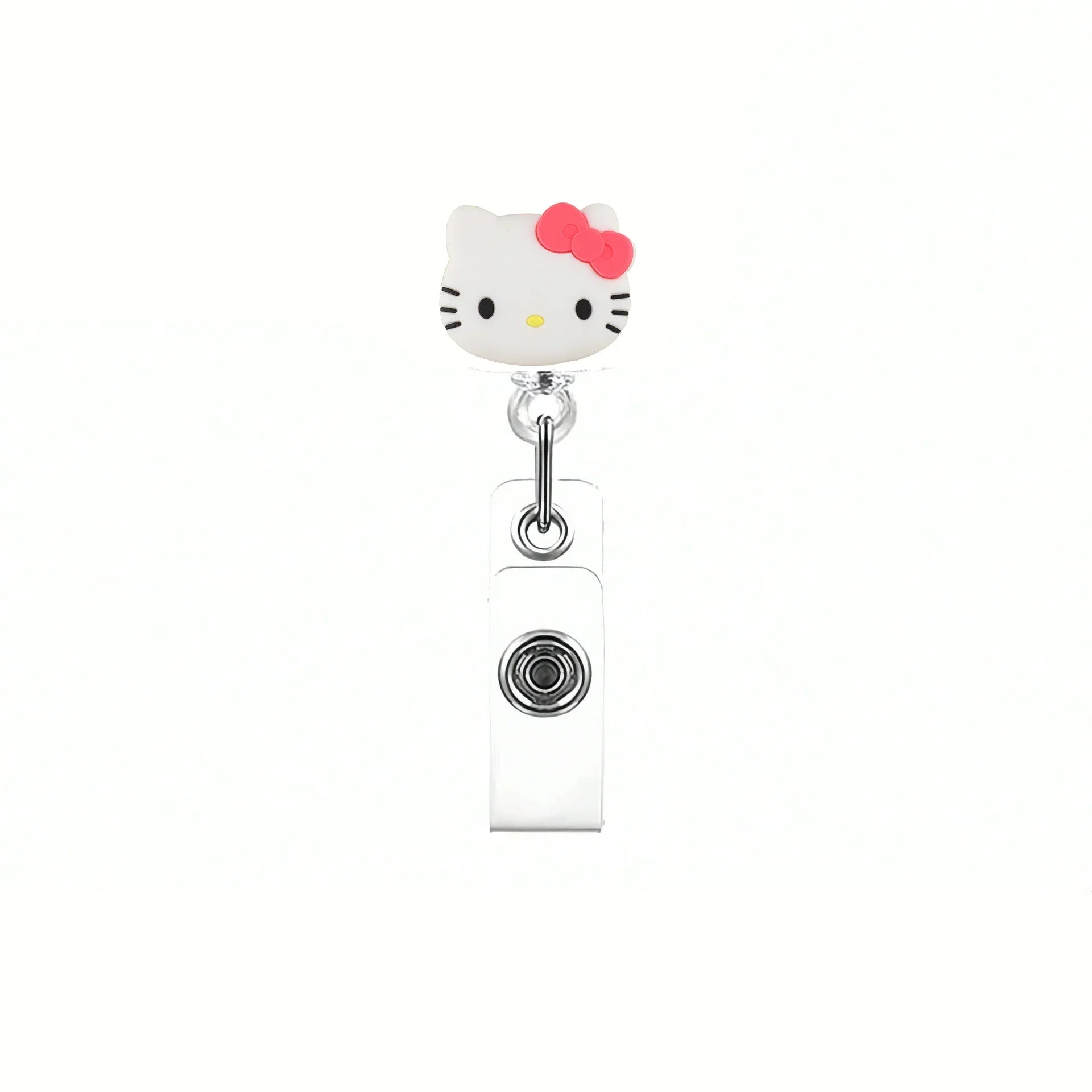 Kawaii Gift Kitty Cat Retractable Badge Reel Sparkling card holder accessories With Keychain For Women Student office supplie