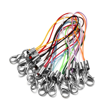20/50/100Pcs Lanyard Lariat Strap Cords Lobster Clasp Rope Keychain Hooks Mobile Set Charms Keyring Pendant Key Ring Accessor