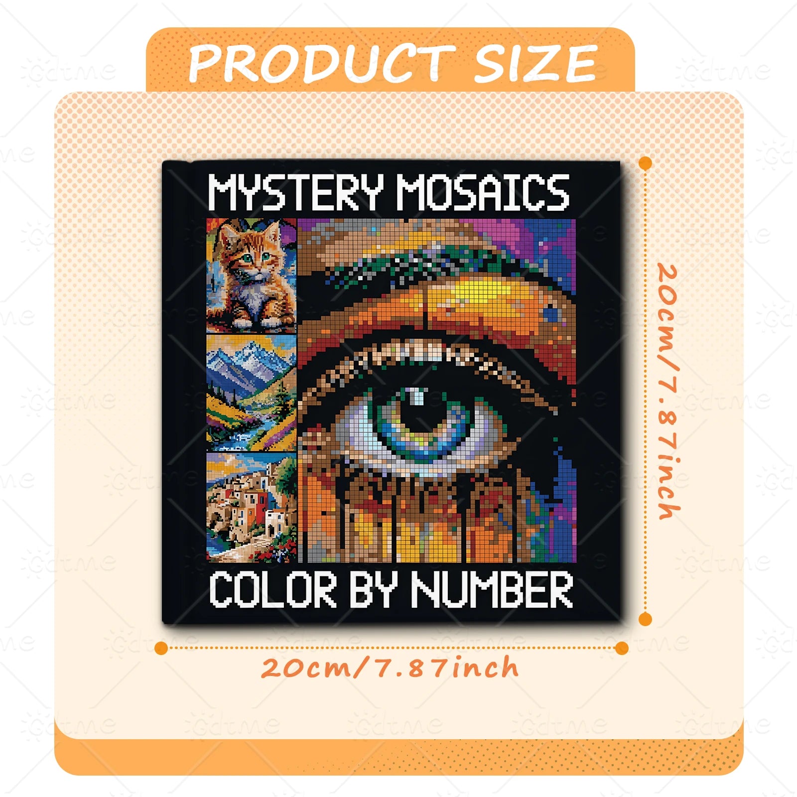 1PC MYSTERY MOSAIC COLOR by NUMBER Artwork by Digital Adult Coloring Book DIY Painting Drawing Coloring by Num