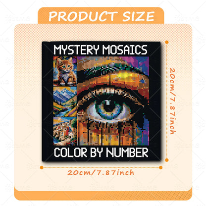 1PC MYSTERY MOSAIC COLOR by NUMBER Artwork by Digital Adult Coloring Book DIY Painting Drawing Coloring by Num