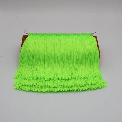 Lace Ribbon, 10 Yards Tassel Trim for Dress Trimming, Do It Yourself Crafts & Scrapbooking - Fluorescent green / 10 yards