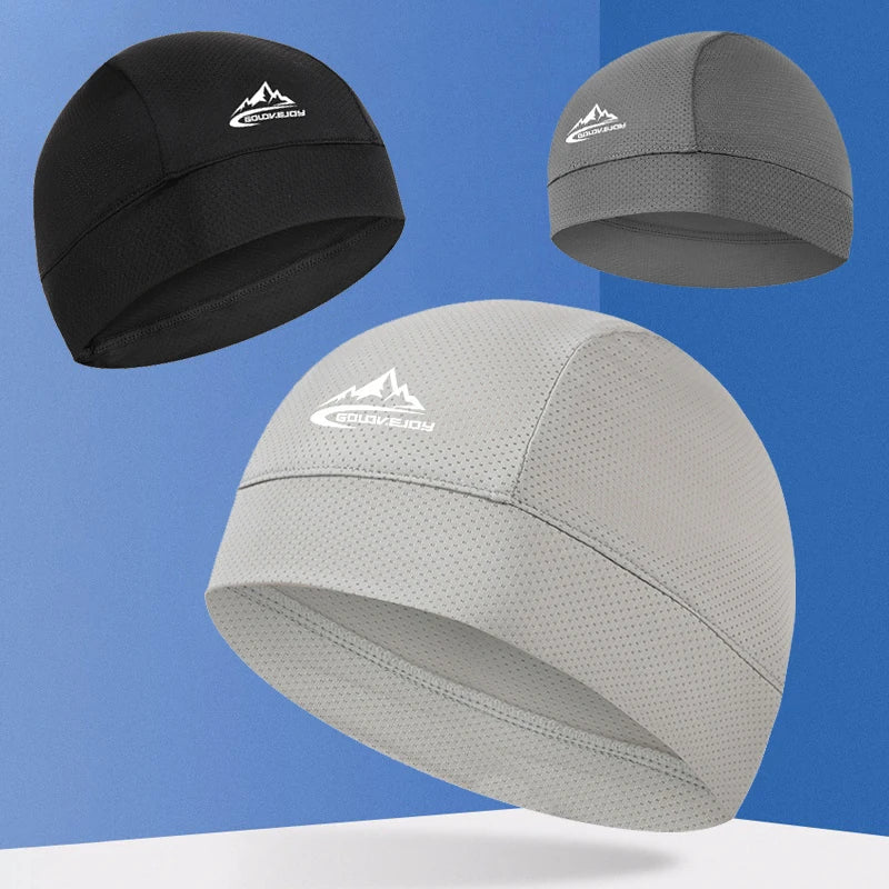 Cooling Skull Cap Helmet Lining Breathable Sweat Wicking Cycling Sports Running Hat Comfortable Outdoor Hiking Cap Quick Dry 