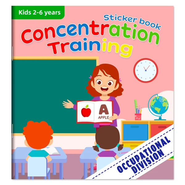 Montessori Toys Cartoon Sticker Books Focus on Potential Development Education Sticker Toys for Children 3-6Y - Occupation