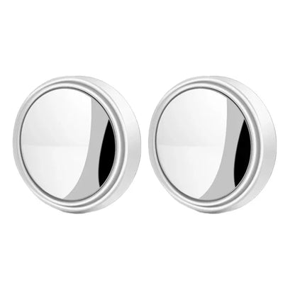 2Pcs Round Frame Convex Blind Spot Mirror Safety Driving Wide-angle 360 Degree Adjustable Clear Rearview Mirror Car Accessori