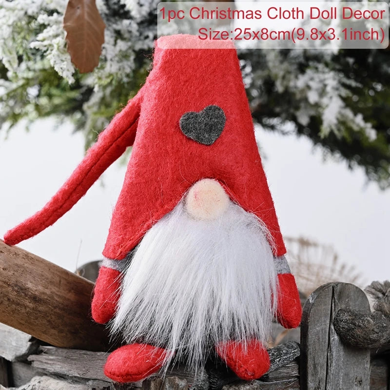 Santa Claus Doll Chirstmas Decorations Home 2025 Decor Table Elk Doll Christmas Ornaments Xmas Navidad Gifts Happy New Year 2