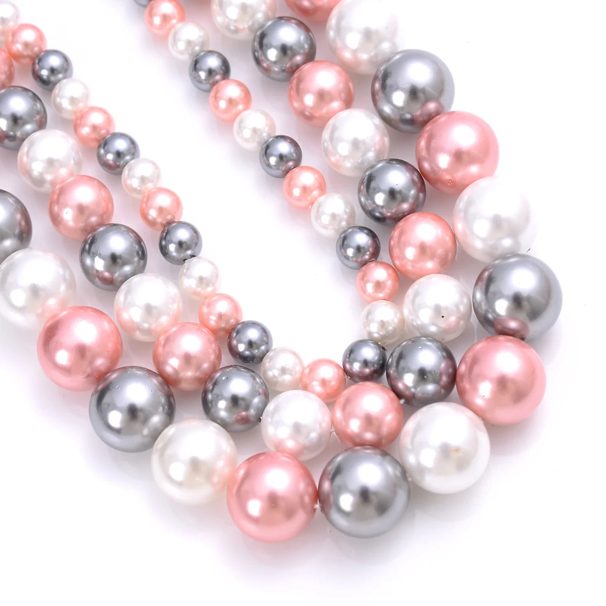Natural Freshwater Shell Pearls Beads Round Loose Spacer Beads for Jewelry Making DIY Bracelet Necklace Accessories 4 6 8 10m