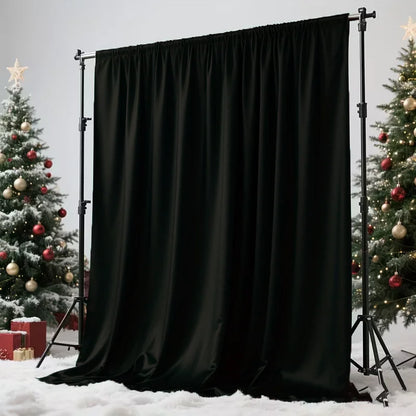 Satin Backdrop Curtain,with Rod Pocket for Wedding,Birthday,Baby Shower,Photography,Graduation Party Backdrop Drapes,1 Panel 