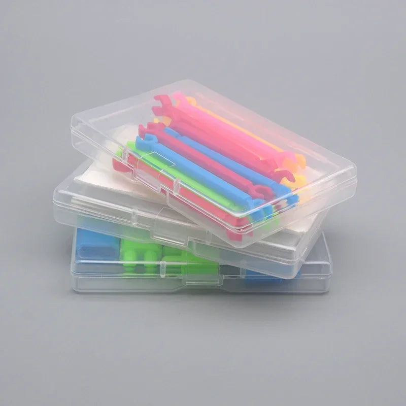 5 transparent plastic storage boxes can accommodate small items, small toys, decorations, small cards, sorted storage, not me