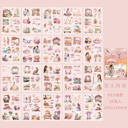 Stickers Book Landscape Decorative Decal Film Impression Seal For DIY Diary Planner Scrapbook Album School Supplies Stationer