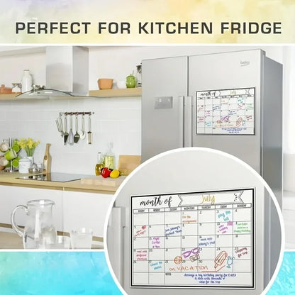 Magnetic Refrigerator Dry Erase Calendar Monthly Planner Whiteboard Record Message Board Memo Pad Fridge Magnets Kitchen Deco