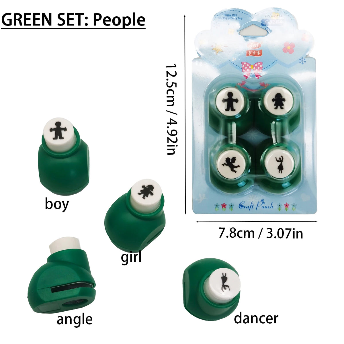 4pcs Mini Craft Punch Set, 4 Kind of Pattern Theme, Amazing Cut-out Shapes for Scrapbooking, Arts & Crafts, DIY Handwork & Mo