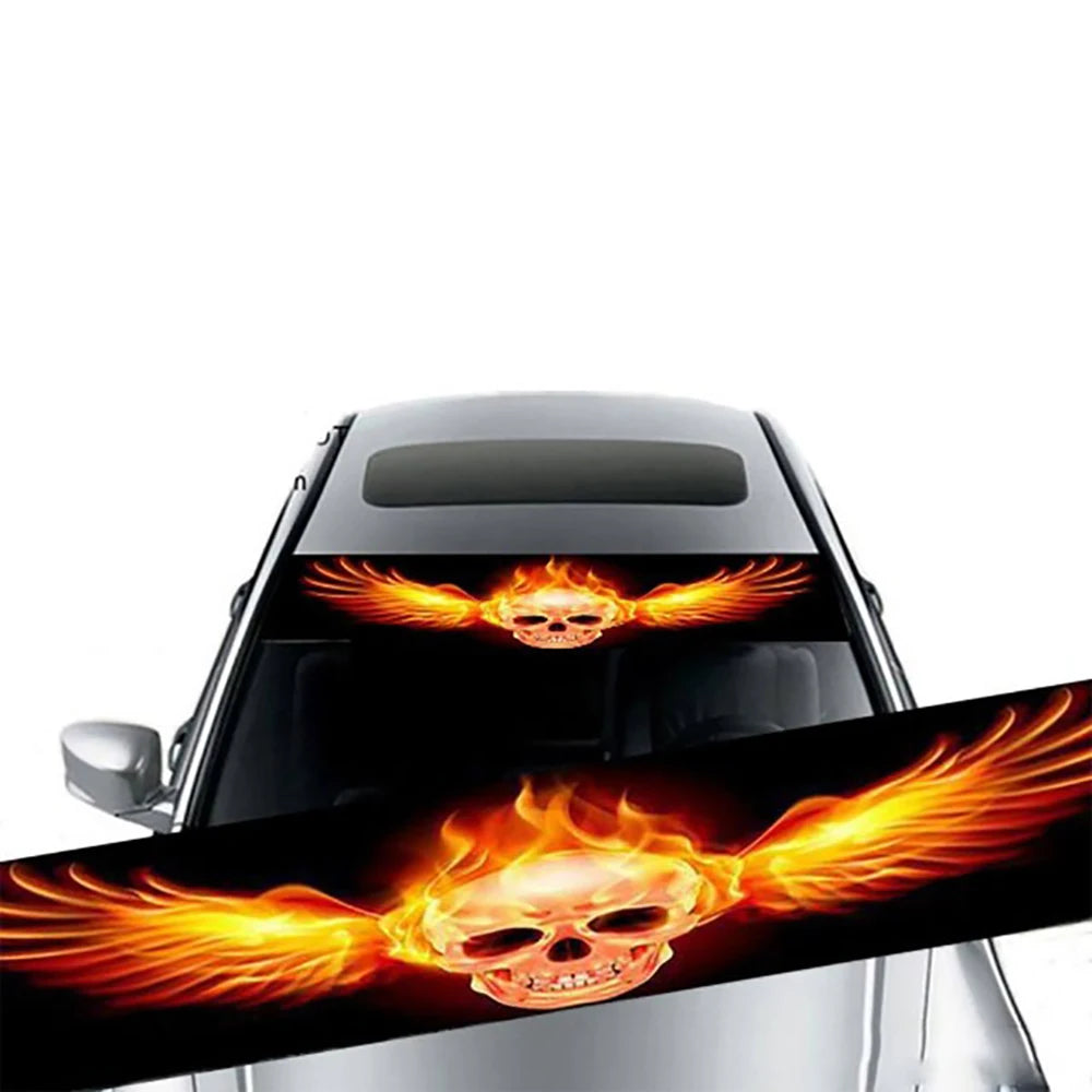 Car Sunshade Stickers Auto Front Windshield 3D Vinyl Film Rear Gear Sunshade Decorative Decals Stickers Cars Decorative Stick