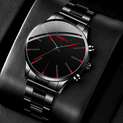 Stylish Men's Quartz Watch, Fashionable Business Men's Watch, Christmas, Halloween Gift - black