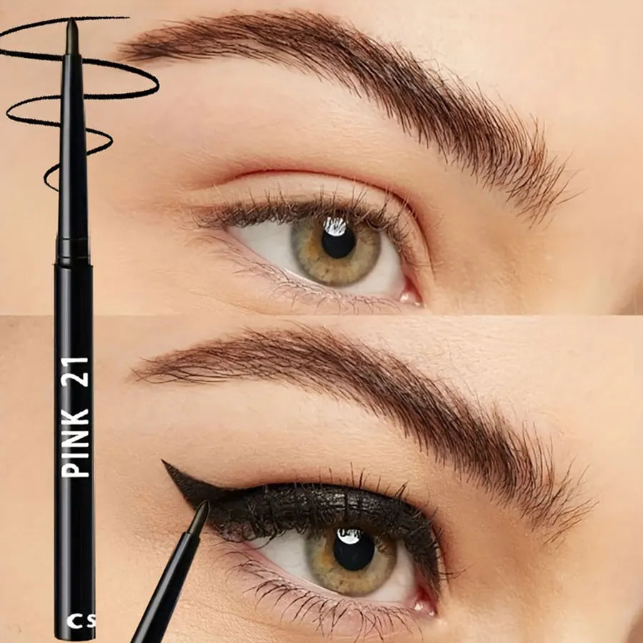 5-Pack Waterproof & Sweat-Proof Black Eyeliner Pencil -Long-Lasting, Smudge-ProofFor Bold Eye Makeup, EasyGlide Formula for P
