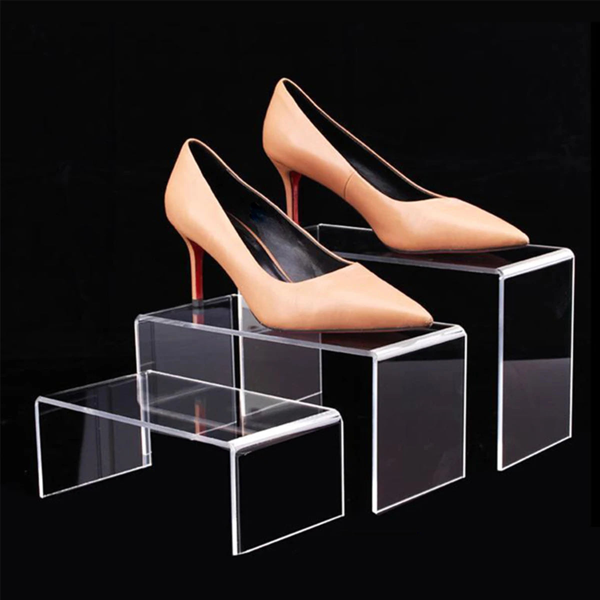 3/6/9Pcs Acrylic Display Stand Blind Box Storage Shelf U Shape Lightweight Cupcake Holder Dessert Display Jewelry Display Ris