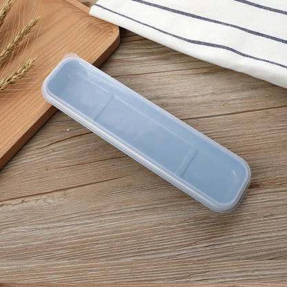 Tableware Box Portable Tableware Box Spoon Fork Storage Box Spoon, Fork, Chopsticks, Straw, Makeup Brush Storage Box - Blue