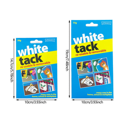 Removable Wall Safe White Tack Putty 50g/75g/100g/150g Reusable Non-Toxic Sticky Adhesive Tack for Posters Photos Party Use