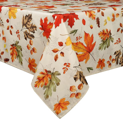 Autumn Maple Leaf Rectangle Tablecloth Table Decor Thanksgiving Waterproof Table Cloth for Wedding Party Thanksgiving Decorat