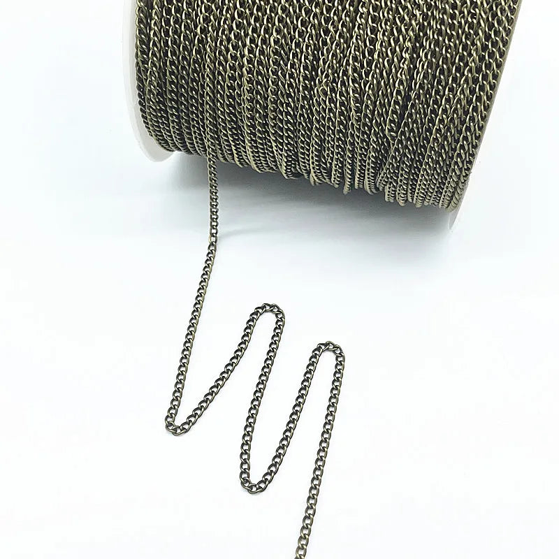 2yards Golded/silvered/Bronze/Black Plated Necklace Chain for Jewelry Making Findings DIY Necklace Chains Materials Handmade