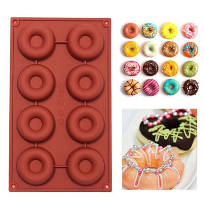 Silicone Donut Maker 3D DIY Baking Pastry Cookie Chocolate Round Molds Muffin Cake Mould Dessert Handmade Kitchen Cooking Too