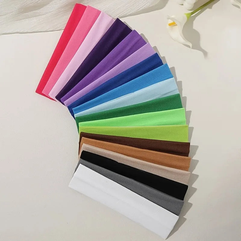 Elastic Hair Band Fashion Headbands Solid Color Knitted Sports Running Fitness Yoga Hair Bands Makeup Hair Accessories For Wo