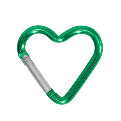 Aluminum Alloy Outdoor Star Shaped Spring Locking Carabiner Clip Keychains for Backpack Camping Hiking Traveling - Green A