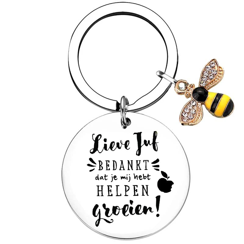 Dutch liefste juf Teacher Gifts for Women Teacher Keychain Teacher Appreciation Gifts thank You Gifts for Teachers - 2