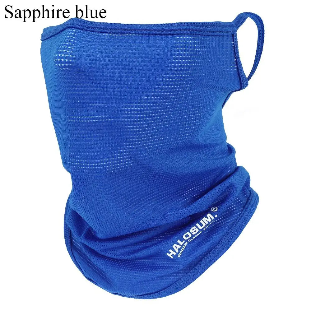 Full Face Mask Balaclava Breathable Sun UV Protection Summer Ice Silk Sun Protection Bike Mask Motorcycle Scarf Neck Gaiter -