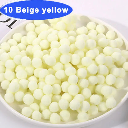 30-300Pcs Soft Pom Poms Fluffy Balls Pompon Mixed 40Colors Pompom Fur Ball for Kids DIY Craft Wedding Decor 8/10/15/20/25/30m