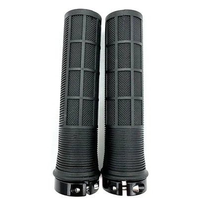 TPR Bicycle Grips Integrated Bike Handlebar Grips Aluminum Alloy Lock On Bicycle Handles Non-slip MTB Cuffs Mountain Bike Par