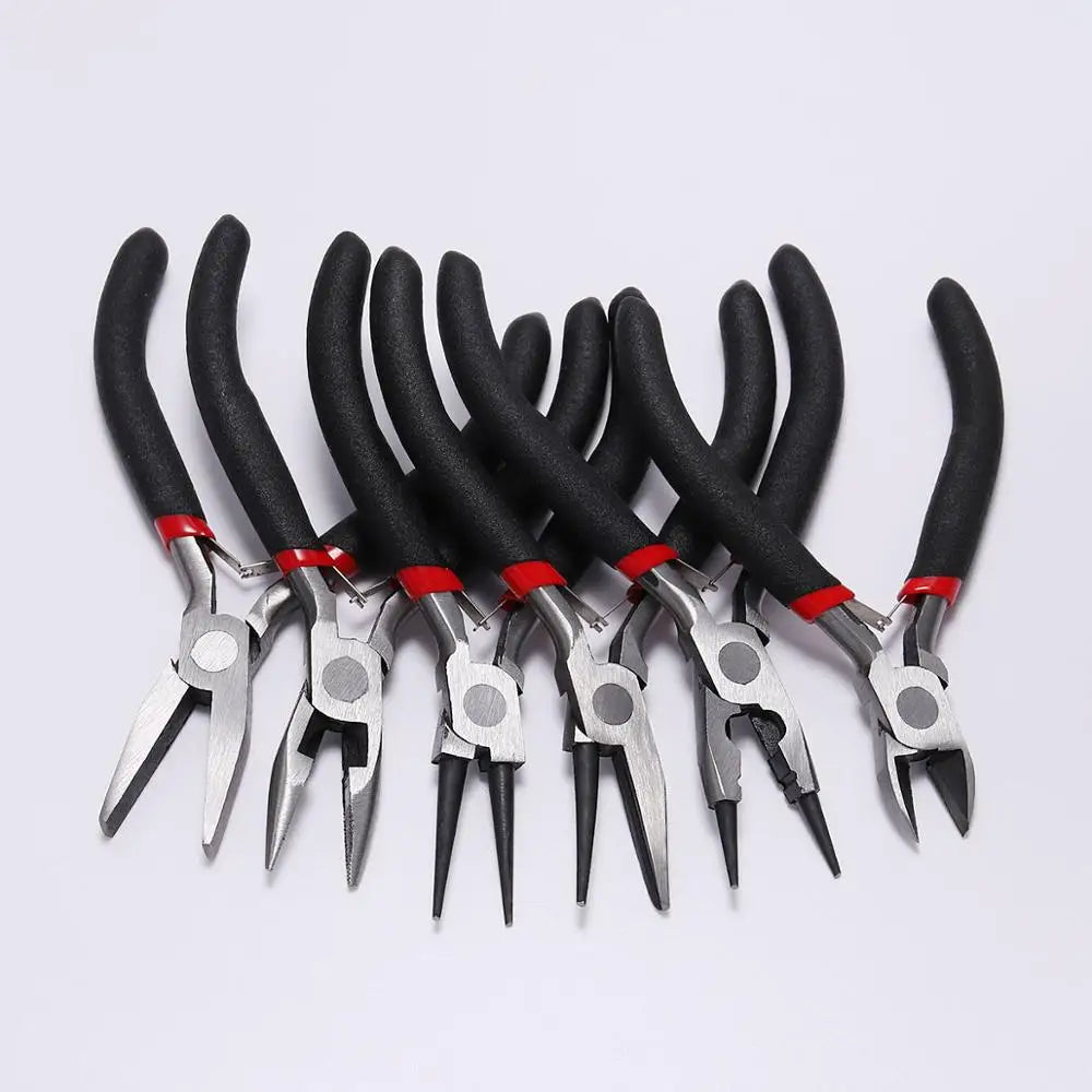 Ferronickel Carbon-Hardened Steel Round Nose End Cutting Jewelry Pliers Tools DIY Equipment Pliers Fit Handcraft Beadwork Rep