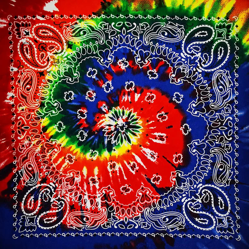 New Fashion Hip Hop 100% Cotton Bandana Square Scarf 55cm*55cm Black Red Paisley Headband Printed For Women/Men/Boys/Girls - 