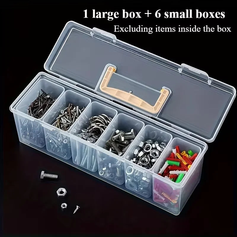 1/7pcs Tool Parts Storage Box Set Multi-Compartment Tool Organizer,Sorting Box for Screws,Wrenches,Hardware Accessories,and T