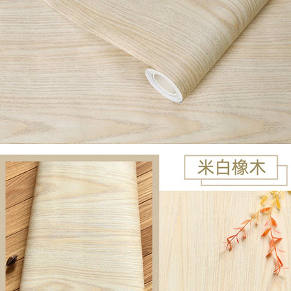 Wood Grain DIY Sticker PVC Self Adhesive Waterproof Wallpapers Renovation Furnitures Wall Stickers Home Decor Sticky Paper De