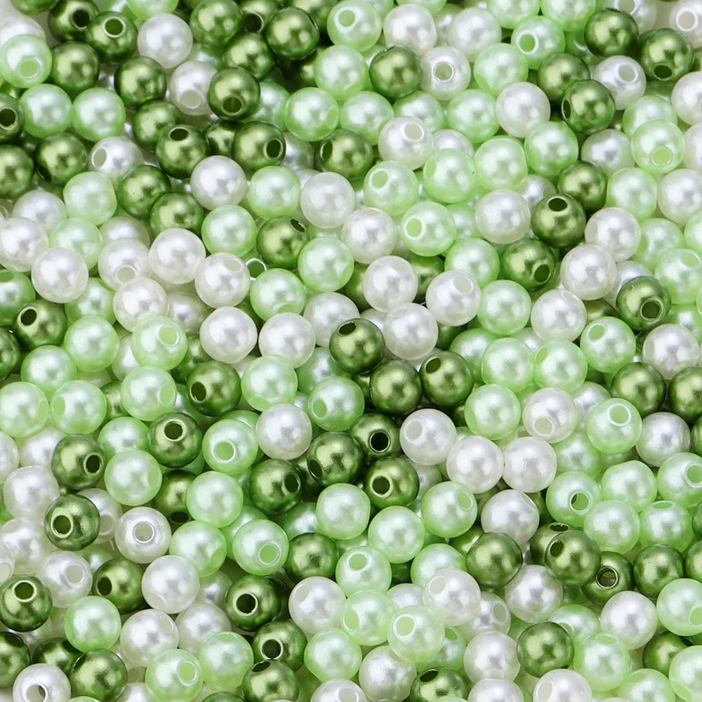 50-1000pcs/Lot Round ABS Imitation Pearl Beads Loose Beads Plastic Acrylic Spacer Bead For Jewelry Making Diy Bracelet Neckla