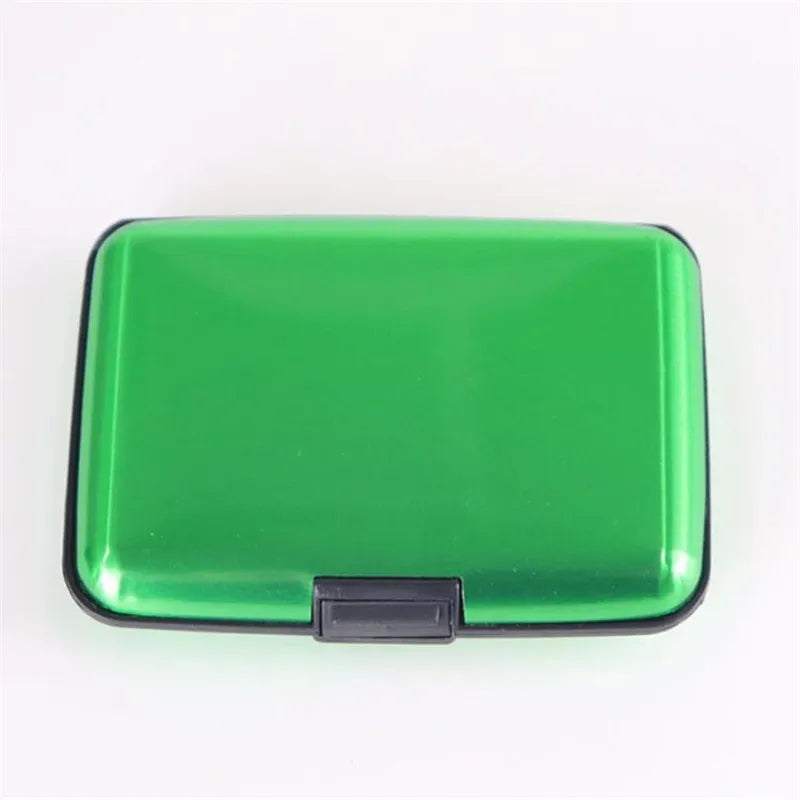 Business Credit Cards Holder ID Card Case Aluminum Metal Waterproof Bank Card Protection Holder Case Men Women Wallets - gree