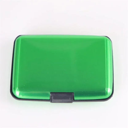 Business Credit Cards Holder ID Card Case Aluminum Metal Waterproof Bank Card Protection Holder Case Men Women Wallets - gree