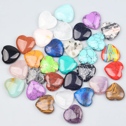 10/20/30PCS 20MM Heart Shape Stone Crystal Amethyst Love Healing Stones Irregular Mineral Gravel Specimen for Home Garden Dec