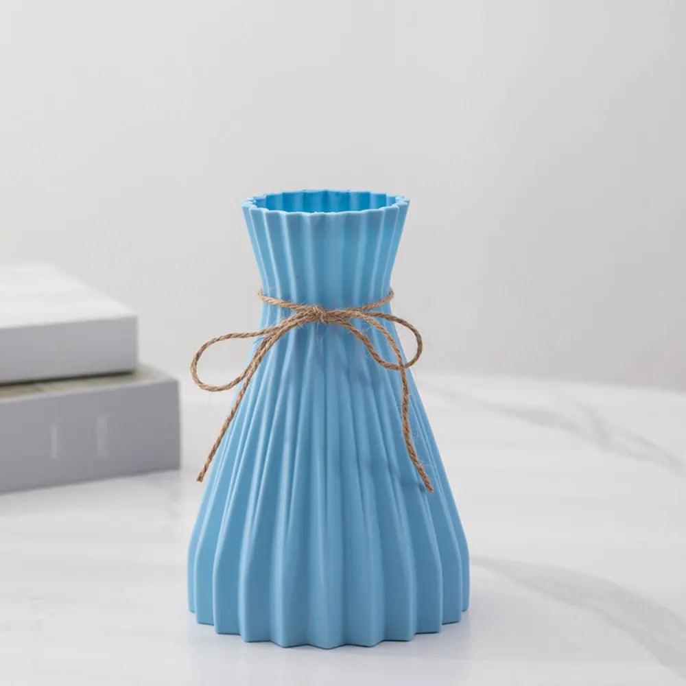 Creative Origami Vase European Pleated Vase Plastic Waist Folding Flower Vase Folding Paper Style Dry Flower Bottle Modern - 