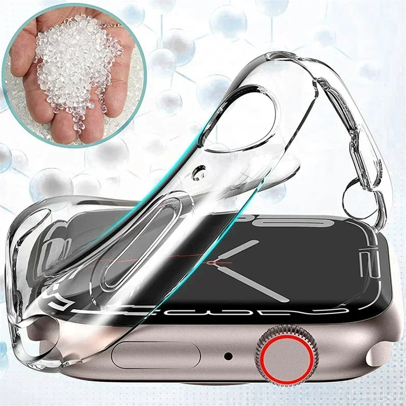 Soft TPU Screen Protector for Apple Watch 10 9 8 45mm 41mm 44mm 42mm 46mm 49mm Full Case Cover for IWatch Ultra 7 SE 6 5 4 3 