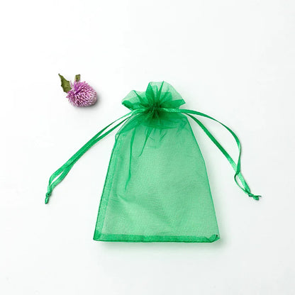 20-100PCS Organza Gift Bag For Jewelry White Drawstring Pouches For Wedding Christmas Candy Gift Bags Jewelry Packing Bag - g