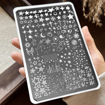 Bowknot Patterns Nail Stamping Plates 14.5*9.5cm Template Stencils Nail Art Stamper Kawaii Bow Image Plate Manicure Tools