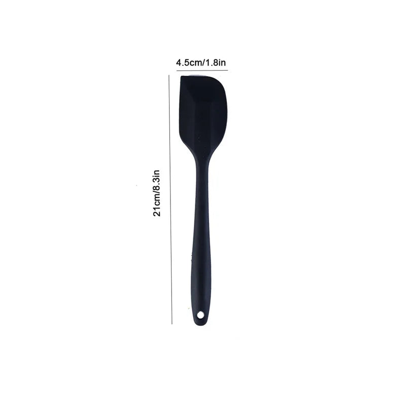 Silicone cream spatula Non-stick butter spatula Heat-resistant kitchen baking tools DIY cake baking tools - F03S-Black