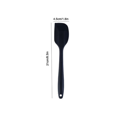 Silicone cream spatula Non-stick butter spatula Heat-resistant kitchen baking tools DIY cake baking tools - F03S-Black