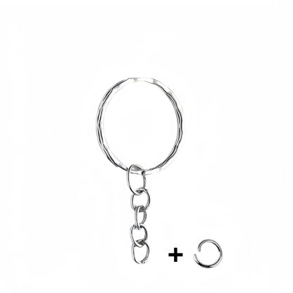 25mm*50pcs Flat Ring, Metal Circular Buckle, Round Ring, Smooth Dog Buckle, Embossed Circular Ring, Hanging Buckle, Hook Buck