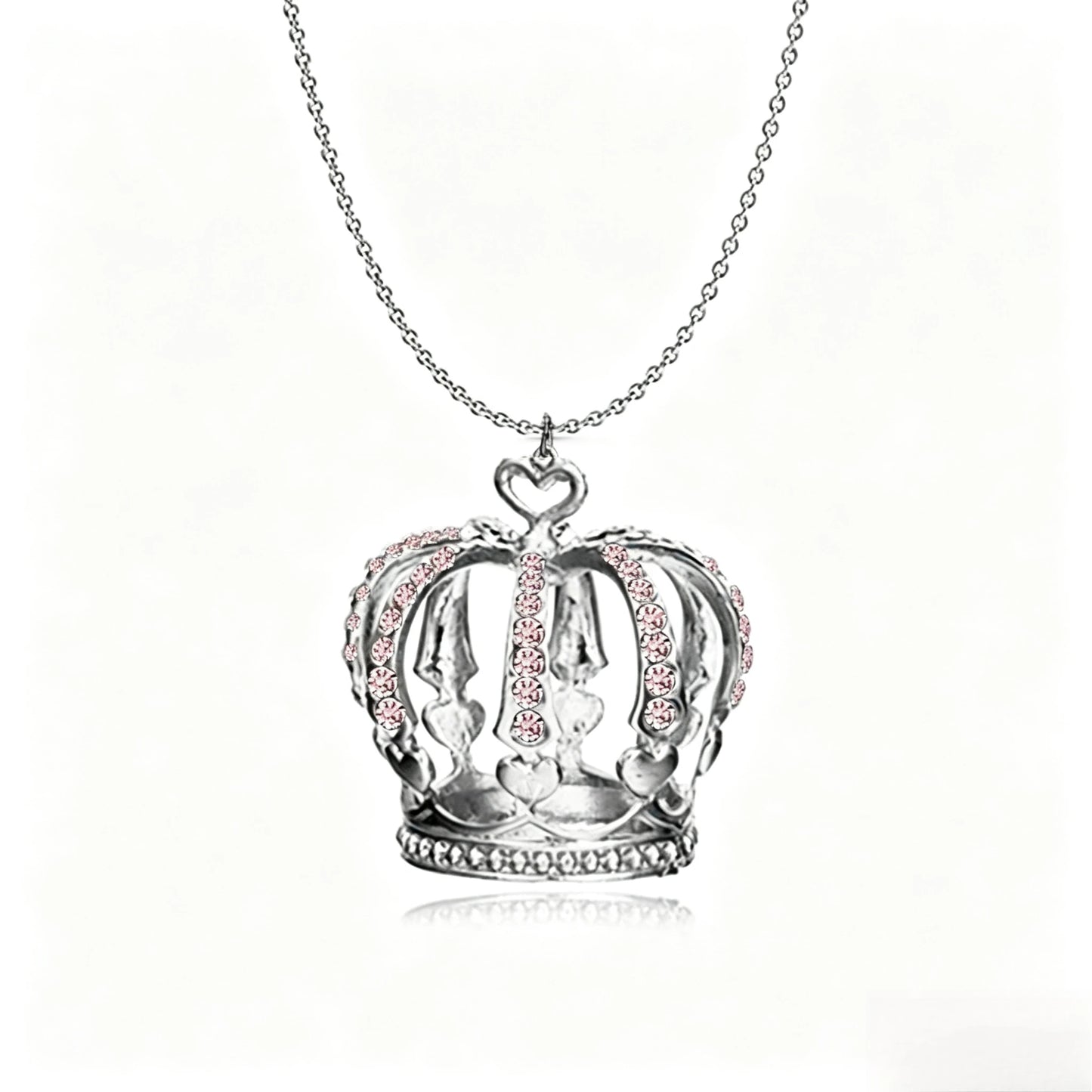 Elegant Crown Pendant Necklace Large Clavicle Chain Sweater Chain Fashion Jewelry Accessory Multiple Colors for Women Girls G