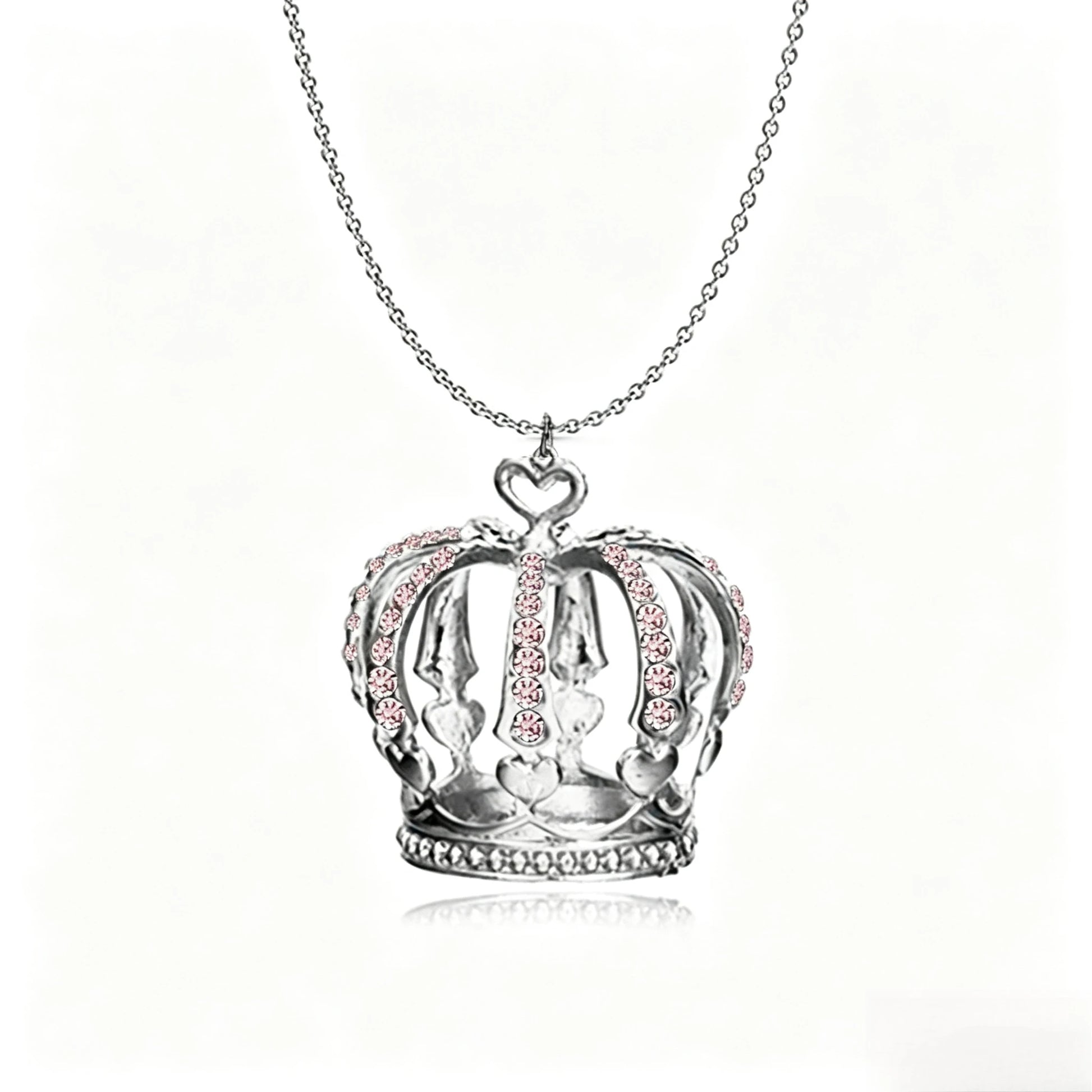 Elegant Crown Pendant Necklace Large Clavicle Chain Sweater Chain Fashion Jewelry Accessory Multiple Colors for Women Girls G
