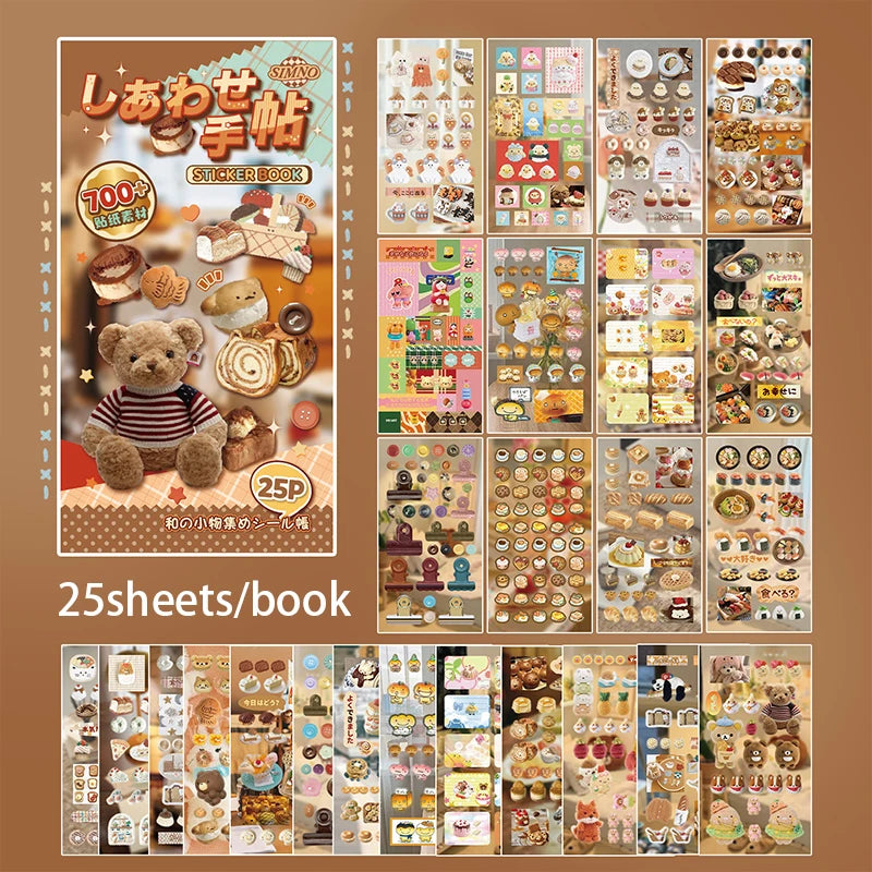 Mr. Paper 4-Style Hiroyori Journal Sticker Book - Japanese Minimalist Supplies, Daily Collage Decor, Creative Stationery Seri