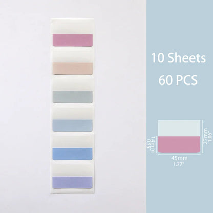 10 Sheets Sticky Index Tabs Colored Book Sticky Tabs for Notebooks Page Tabs for Notebooks File Classification - F