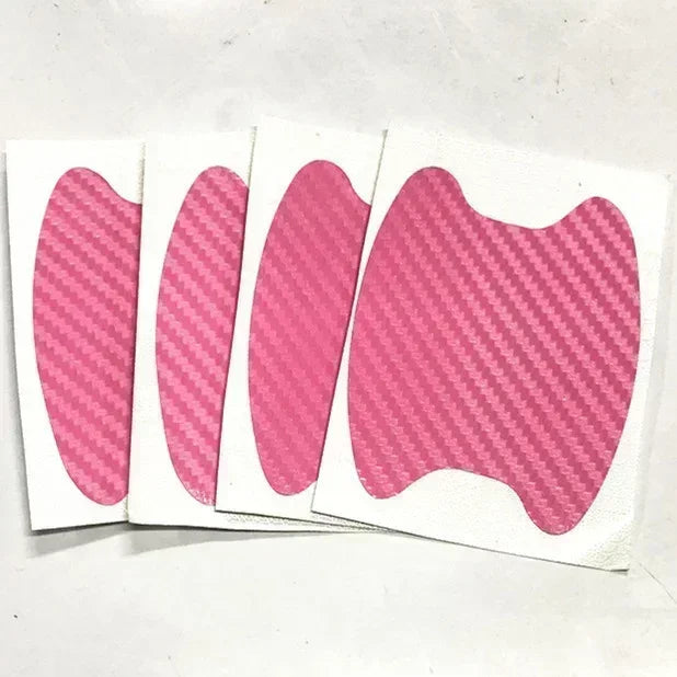 4Pcs/Set Car Door Sticker Carbon Fiber Scratches Resistant Cover Auto Handle Protection Film Exterior Styling Accessories - P